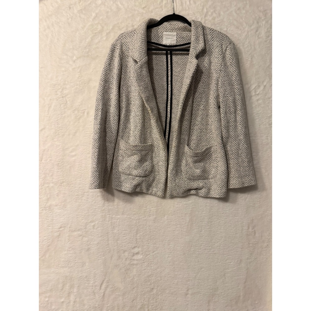 Thread & Supply Heather Grey Herringbone Knit Blazer Jacket‎ XS J2280CPKVM